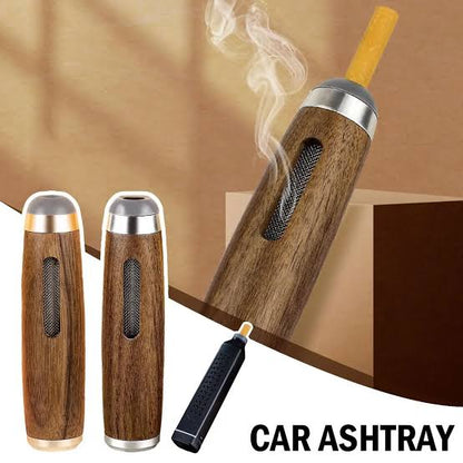 Car Wooden Ashtray with Holder