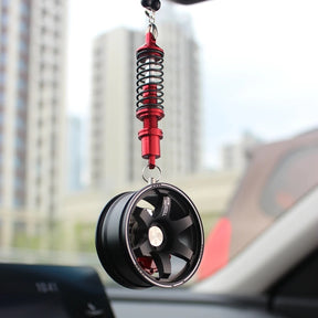 Car Wheel Shape Pendant With Shock Absorber & Disk Brake