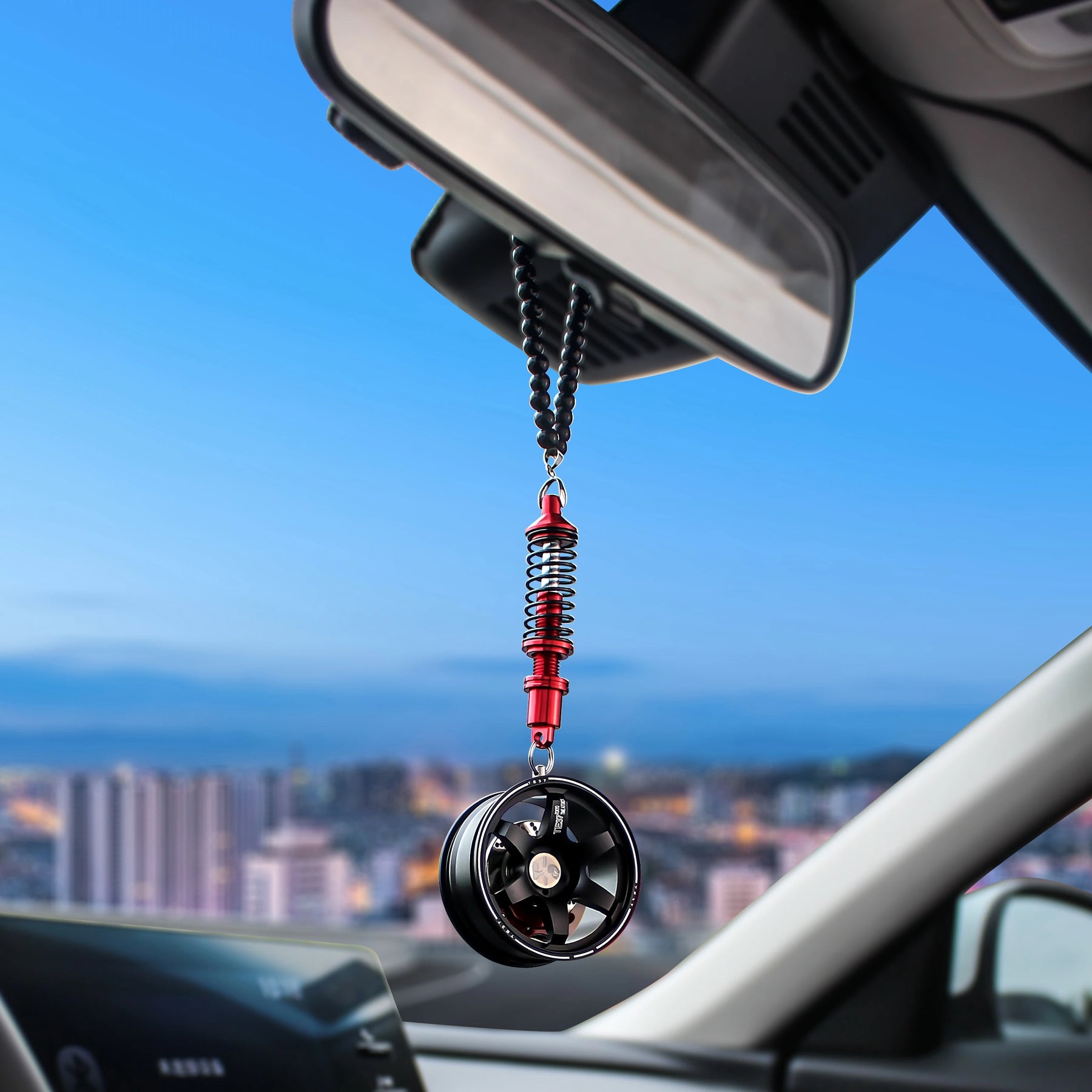 Car Wheel Shape Pendant With Shock Absorber & Disk Brake