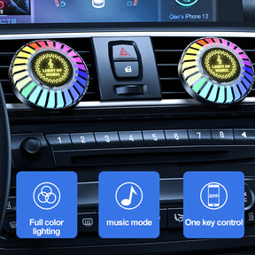 Car Air Purifier with Voice Control RGB Lights(1pc)