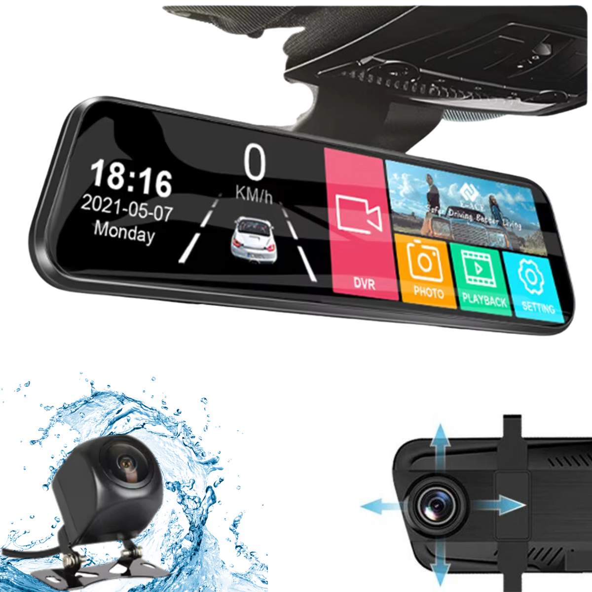 Touch Screen Dual Lens Dash Cam