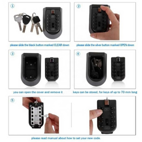 Wall Mounted Black Security Key Locker